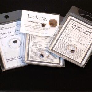 Lot of 4 New 1 Carat Midnight Sapphires & Chocolate Quartz Gemstones Bundle